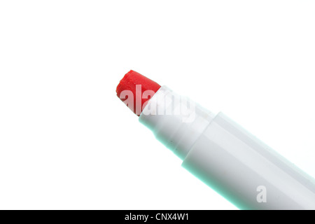 Red soft-tip pen isolated over white background Stock Photo