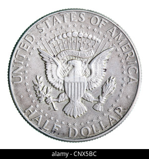 State Emblem of USA on the half dollar coin Stock Photo