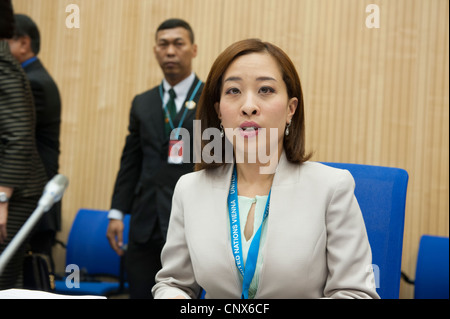 HRH Princess Bajrakitiyabha Mahidol of Thailand, during CCPCJ conference at the UNOV in Vienna, Austria. Stock Photo