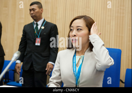 HRH Princess Bajrakitiyabha Mahidol of Thailand, during CCPCJ conference at the UNOV in Vienna, Austria. Stock Photo