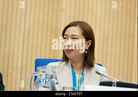 HRH Princess Bajrakitiyabha Mahidol of Thailand, during CCPCJ conference at the UNOV in Vienna, Austria. Stock Photo