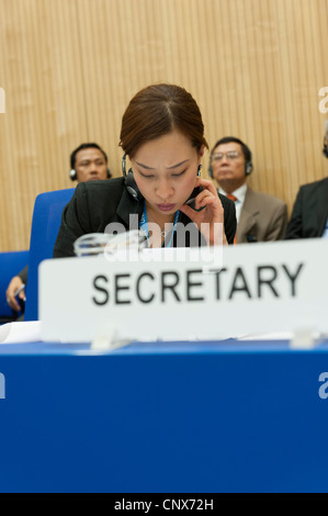 HRH Princess Bajrakitiyabha Mahidol of Thailand, during CCPCJ conference at the UNOV in Vienna, Austria. Stock Photo