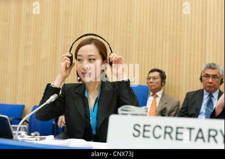 HRH Princess Bajrakitiyabha Mahidol of Thailand, during CCPCJ conference at the UNOV in Vienna, Austria. Stock Photo