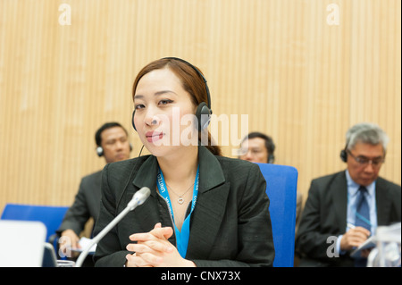 HRH Princess Bajrakitiyabha Mahidol of Thailand, during CCPCJ conference at the UNOV in Vienna, Austria. Stock Photo