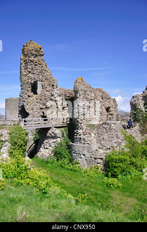 Entrance gate to Pevensey Castle, Pevensey, East Sussex, England, United Kingdom Stock Photo