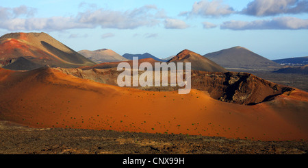 landscape in the Timanfaya National Park, Canary Islands, Lanzarote, Timanfaya National Park Stock Photo