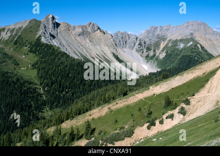 Scenic hike along the Kindersley Sinclair Pass Stock Photo