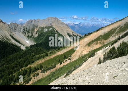 Scenic hike along the Kindersley Sinclair Pass Stock Photo