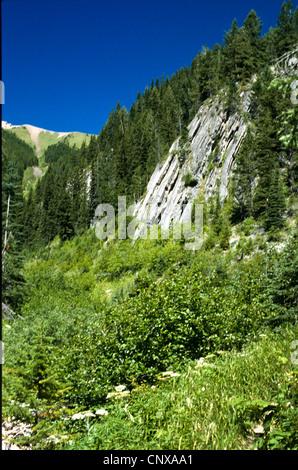 Scenic hike along the Kindersley Sinclair Pass Stock Photo