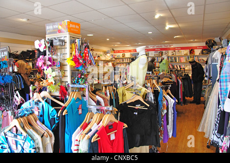 Interior of British Heart Foundation charity shop, Vicarage Field, Hailsham, East Sussex, England, United Kingdom Stock Photo