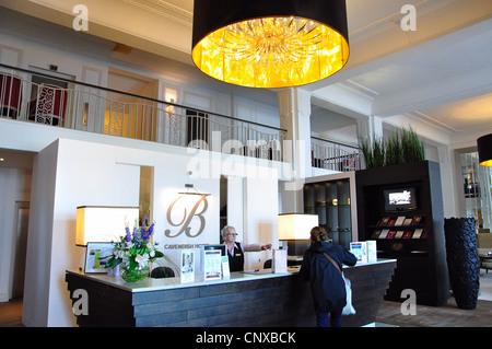 Reception at Cavendish Hotel, Grand Parade, Eastbourne, East Sussex, England, United Kingdom Stock Photo