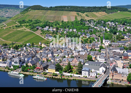 Traben-Trarbach at Moselle river, Germany, Rhineland-Palatinate, Traben-Trarbach Stock Photo