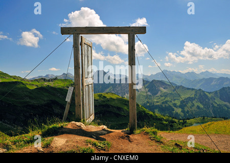 part of the projekt 'Open the door to another world', Porta Alpinae at Nebelhorn, Germany, Bavaria, Allgaeu, Allgaeu Alps Stock Photo