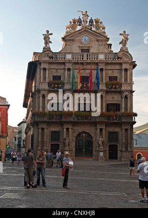 Pamplona City Hall Spain Stock Photo