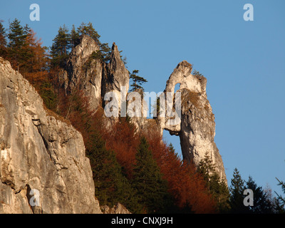 rock formation in Mala Fatra mountain range, Slovakia, Mala Fatra National Park Stock Photo