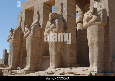 Ramesseum. The mortuary temple of Ramesses II near Luxor, Egypt. Stock Photo