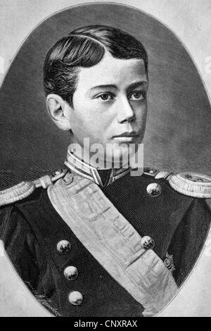 Nicholas II, born Nikolay Alexandrovich Romanov, 1868 - 1918, Romanov Dynasty, he ruled from 1894 to 1917 and was the last Emper Stock Photo