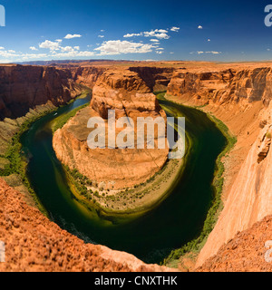 The Colorado River bends in a horseshoe shape at the Green River Oxbow ...