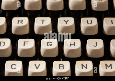 manual typewriter keys close up Stock Photo