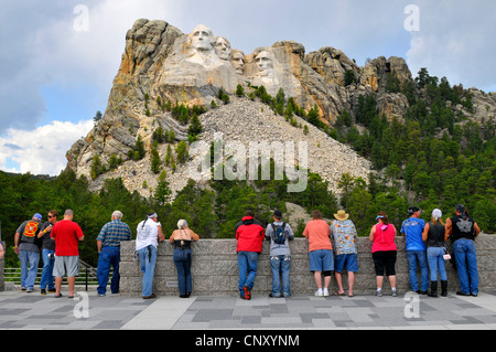 Visitors to Mount Rushmore National Park Rapid City South Dakota Stock Photo