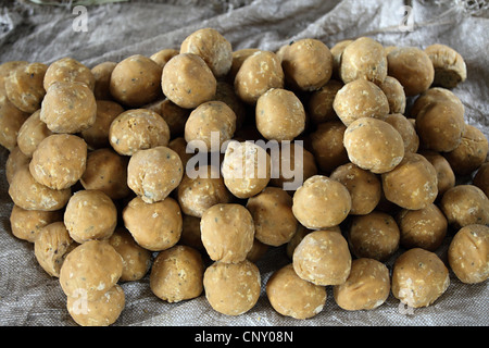 Jaggery balls South India Stock Photo