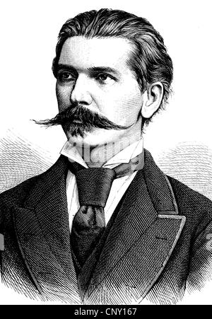 Benjamin von Kallay, also known as B?ni K?llay de Nagy-K?ll?, 1839 - 1903, an Austro-Hungarian politician, Austro-Hungarian Fina Stock Photo