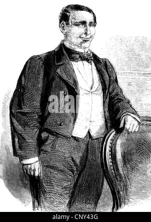 Benito Juarez Garcia, 1806 - 1872, a Mexican statesman and president of Mexico from 1861 - 1872, historical wood engraving, circ Stock Photo