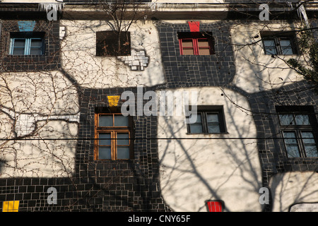 KunstHausWien art museum designed by Austrian artist Friedensreich Hundertwasser in Vienna, Austria. Stock Photo