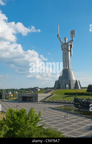 Rodina Mat - The Motherland Monument and The National Museum of the History of the Great Patriotic War 1941-1945, Kiev, Ukraine, Stock Photo