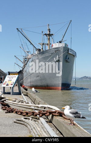 SS Jeremiah O'Brien, Liberty Ship docked in San Francisco Stock Photo