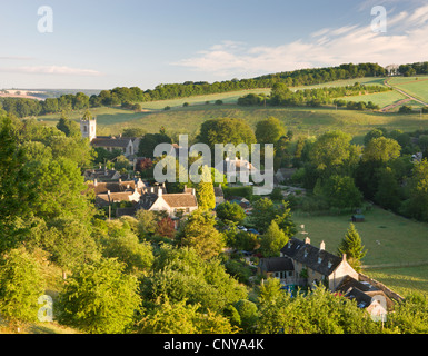 The picturesque village of Naunton in the Cotswolds, Gloucestershire, England. Summer (July) 2010. Stock Photo