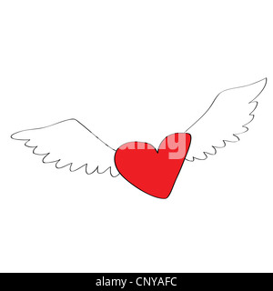 angel heart with wings, more heart shape cartoon is in my profile