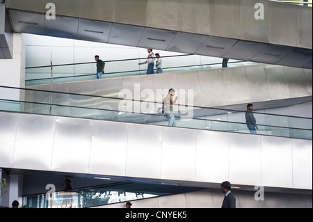 Escalator at Indira Gandhi Intarnational Airport Stock Photo