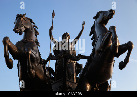 Statue of Boudicea on her chariot, Westminster London Stock Photo