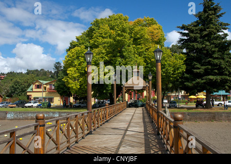 Pier Frutillar Lake District Chile Stock Photo