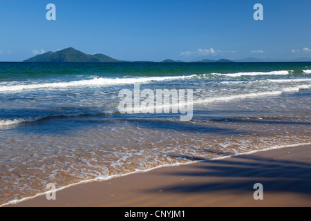 South Mission Beach near Innisfail with Dunk Island, Australia, Queensland Stock Photo