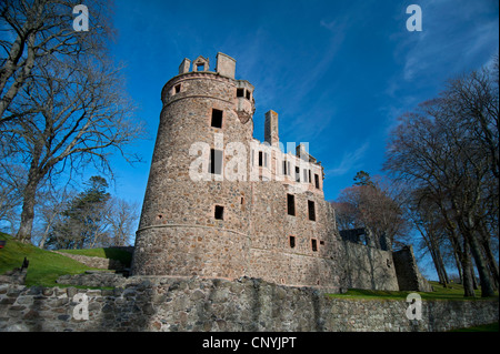 The ruins of Historic Castle Huntly in the Aberdeenshire North East of Scotland.  SCO 8172 Stock Photo