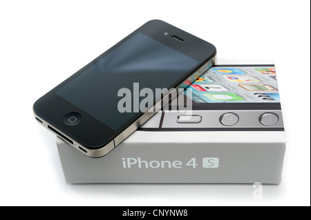 Apple iPhone 4S with retail box Stock Photo