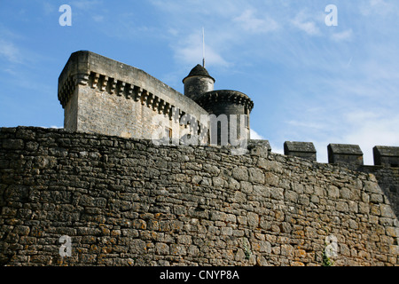 The 15th -16th century keep at the Chateau de Bonaguil Stock Photo