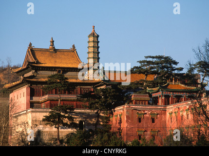 China, Hebei, Chengde, Temple of Happiness and Longevity, Stock Photo