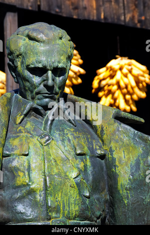 Kumrovec, Croatia, birthplace of Tito. The statue in honor of Marshal Tito. Stock Photo
