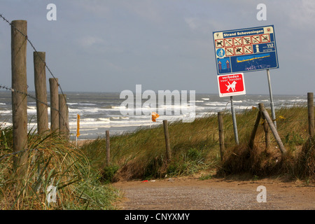 beach in Scheveningen, Netherlands, The Hague, Scheveningen Stock Photo