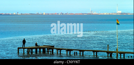 view over the Jade Estuary at Wilhelmshaven, Germany, Lower Saxony, Frisia, Dangast Stock Photo