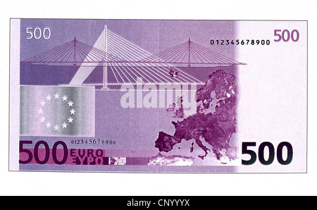 money, banknotes, euro, 500 euro bill, reverse, banknote, bank note, bill, bank notes, banknote, bank note, bill, bank notes, Eu Stock Photo