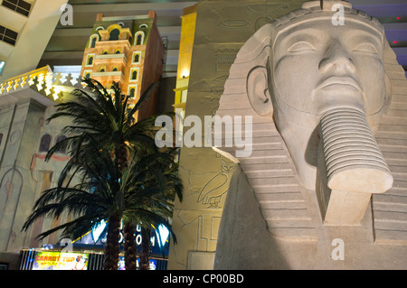Sphinx statue inside the Luxor Hotel and Casino Las Vegas Stock Photo