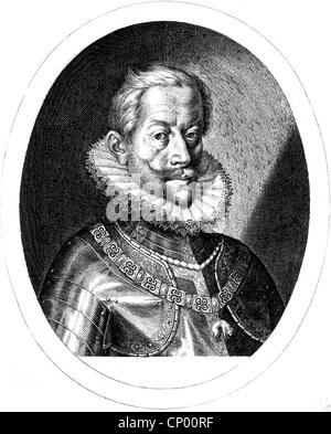 Ferdinand II, 9.9.1578 - 15.2.1637, Holy Roman Emperor 29.8.1619 - 15.2.1637, portrait, copper engraving by Aegidius Sadeler, circa 1629, , Artist's Copyright has not to be cleared Stock Photo