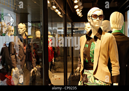 Mannequins in a German shop window Stock Photo