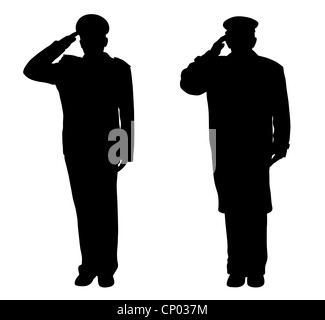 Saluting Stock Photo