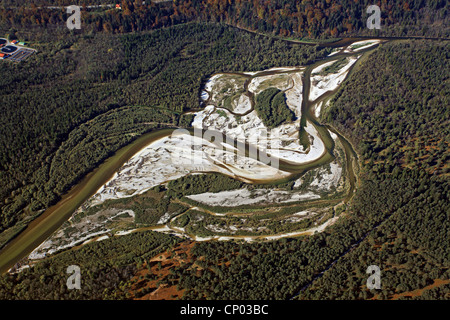 Isar near Icking with oxbow lake, Germany, Bavaria Stock Photo