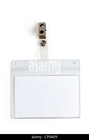 Name Tag with white background Stock Photo